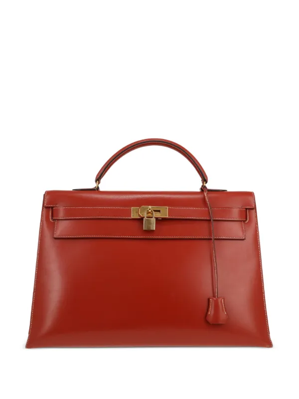 Hermès Pre-owned 1988 Kelly 40 Handbag in Red