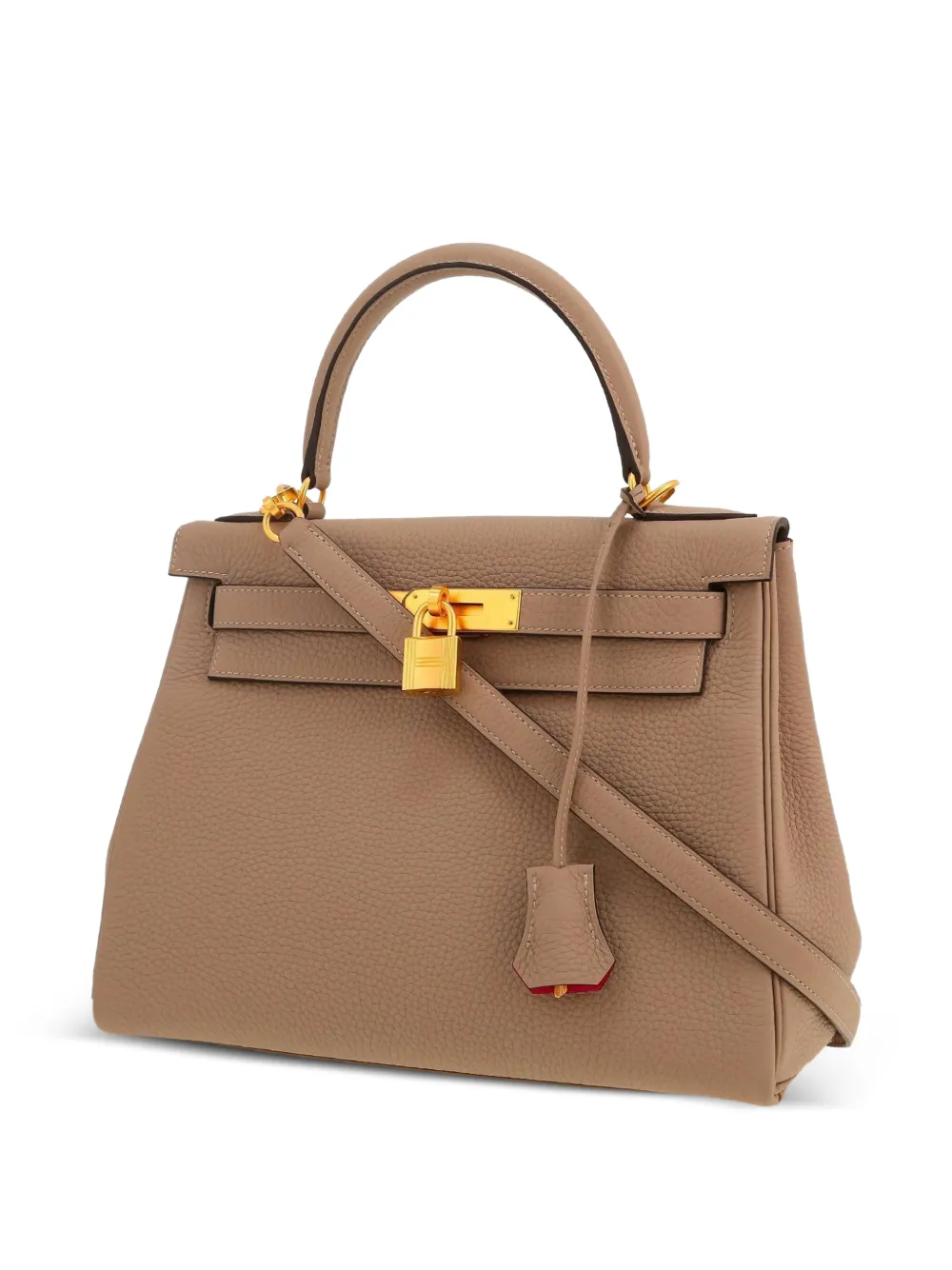 Hermès Pre-Owned 2024 Kelly top-handle Leather Handbag | Neutrals