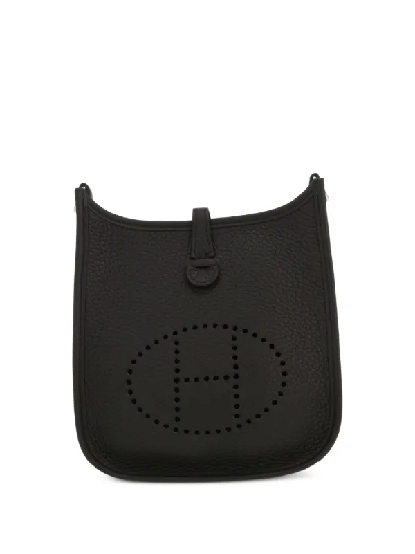 Hermès Pre-owned 2025 Evelyne Leather Mini Shoulder Bag in Black