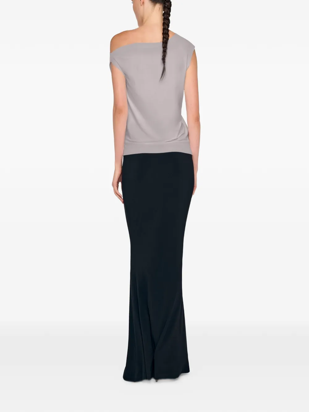  Norma Kamali Drop Shoulder Top - Grey 