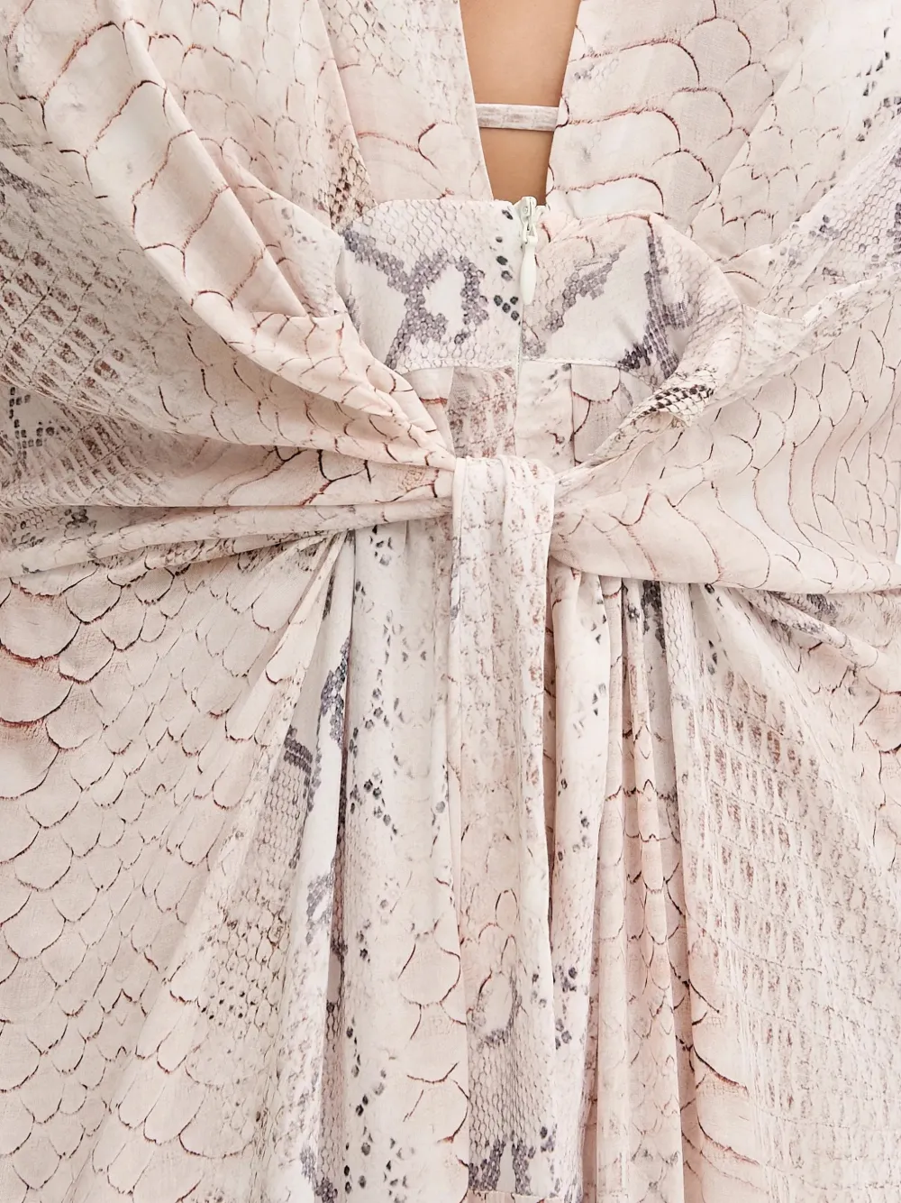 Melissa Odabash Wisdom maxi-jurk met print Beige
