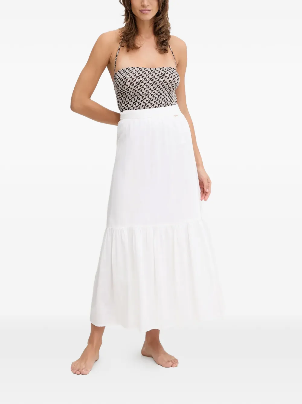  Melissa Odabash Monroe Tie-fastening Midi Skirt - White 