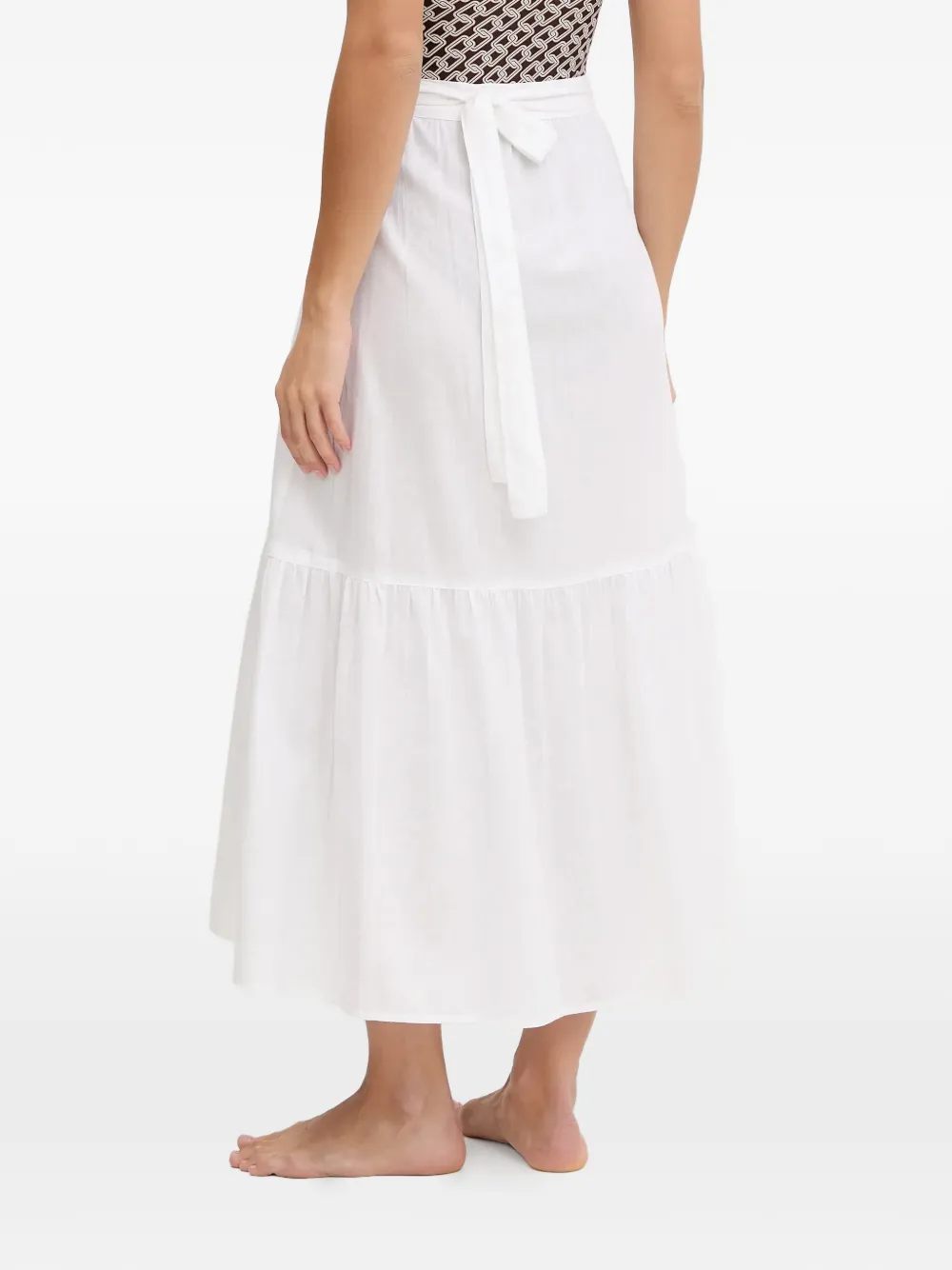  Melissa Odabash Monroe Tie-fastening Midi Skirt - White 