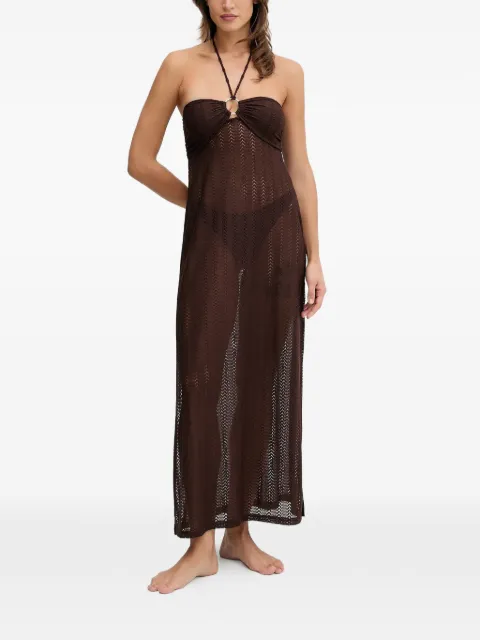 Melissa Odabash Harriet ring-detail halterneck maxi dress