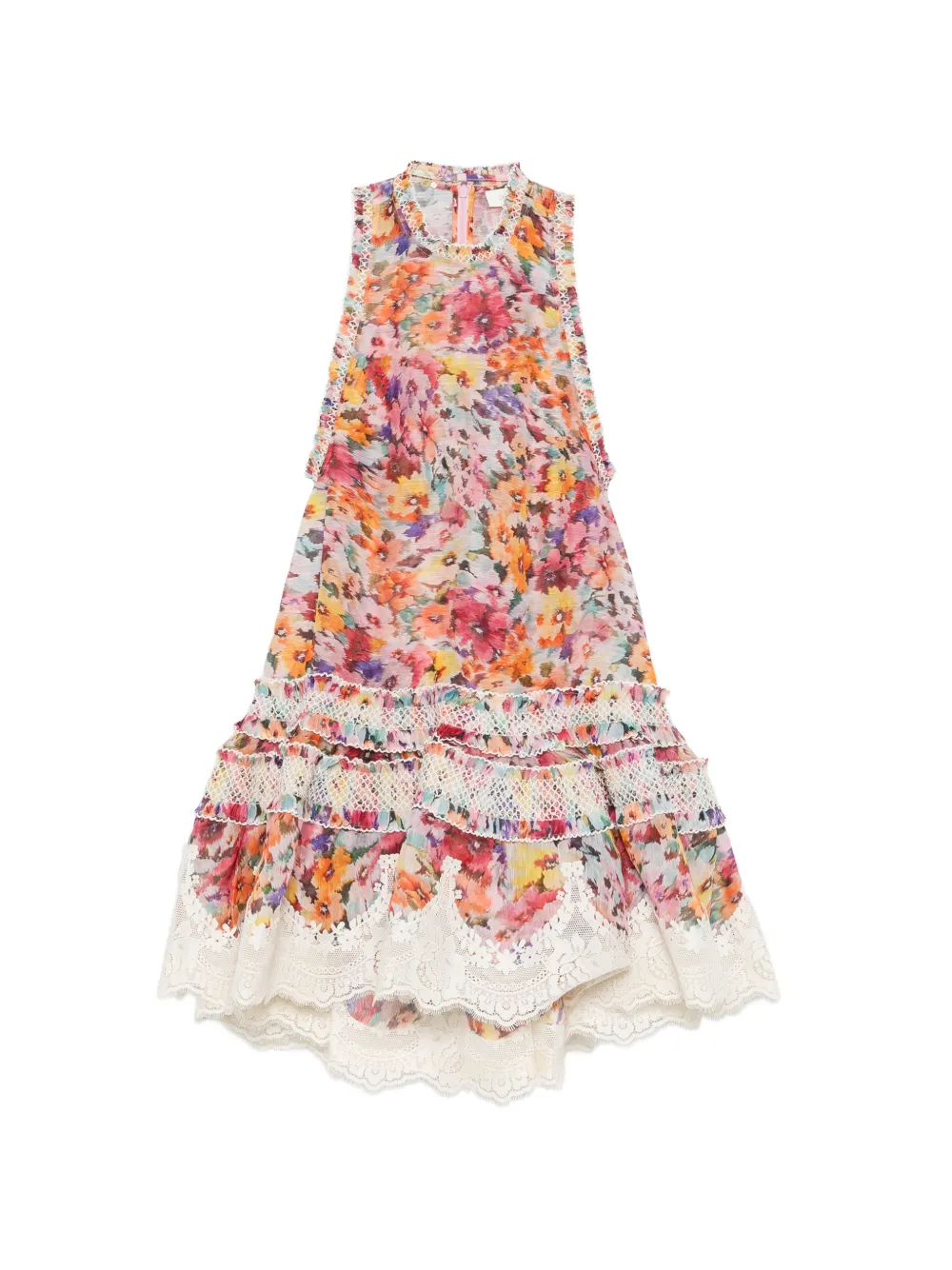 ZIMMERMANN floral mini dress - Bianco