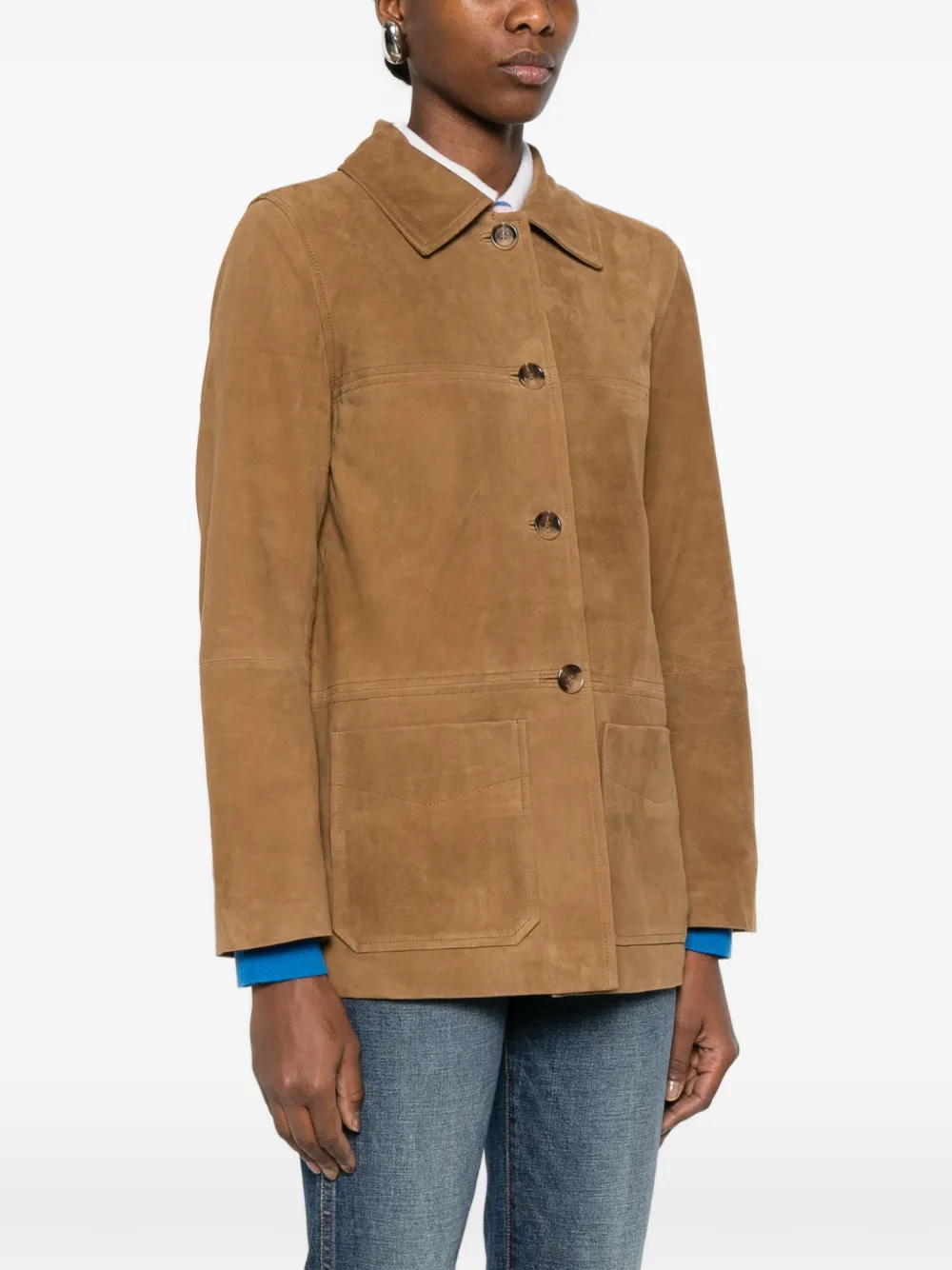  Ba&sh Button Pocket Jacket - Brown 