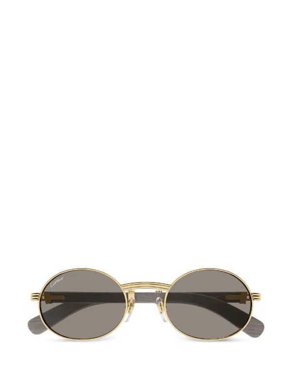 Cartier Eyewear ラウンドフレーム サングラス | ゴールドトーン