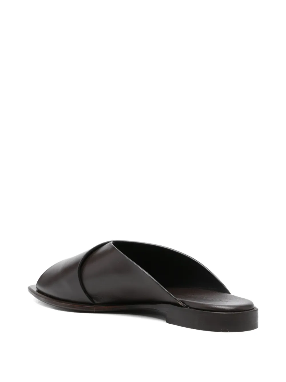  Donnarì Crossover Leather Sandals - Brown 