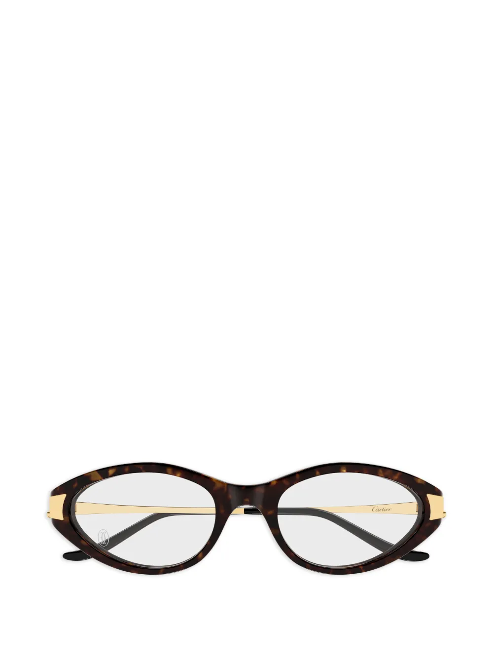 Cartier Eyewear oval-frame glasses - Braun