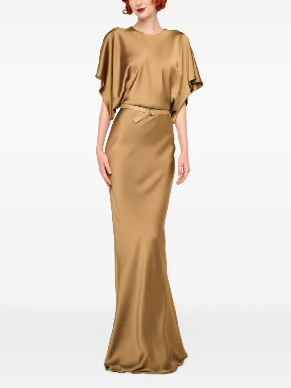 Norma Kamali Obie Gown Dress | Brown | FARFETCH