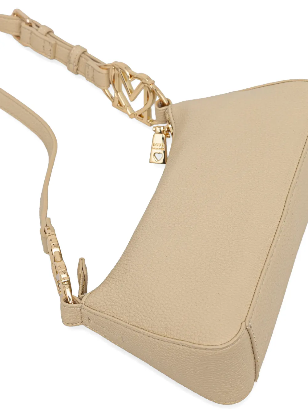 Love Moschino Schoudertas met logoplakkaat Beige
