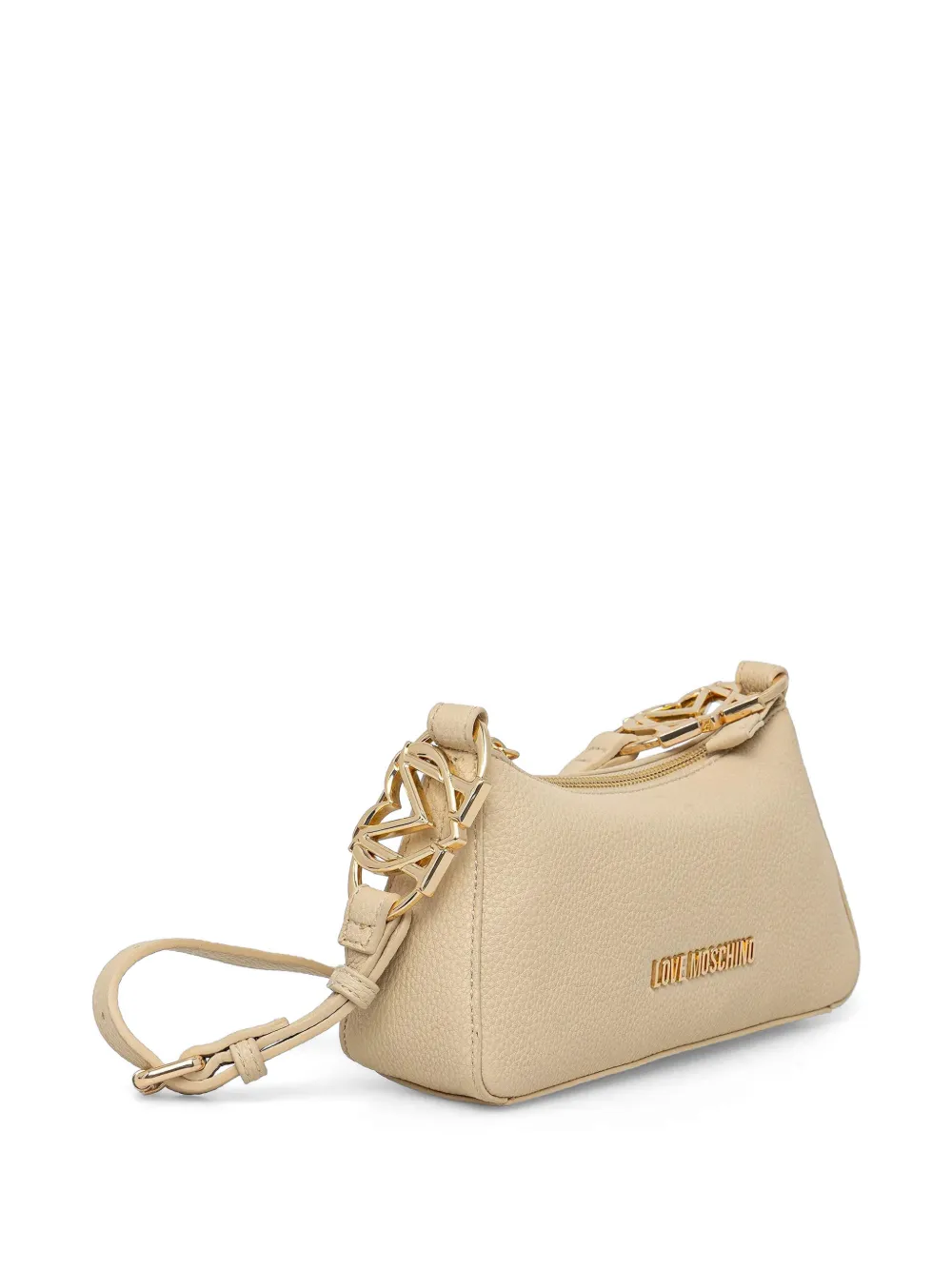 Love Moschino Schoudertas met logoplakkaat Beige