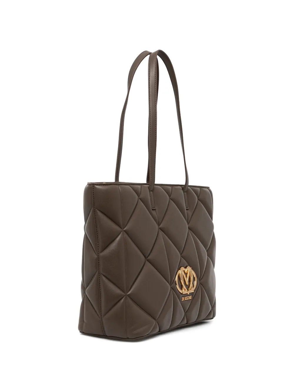 Love Moschino Gewatteerde shopper met logodetail Bruin