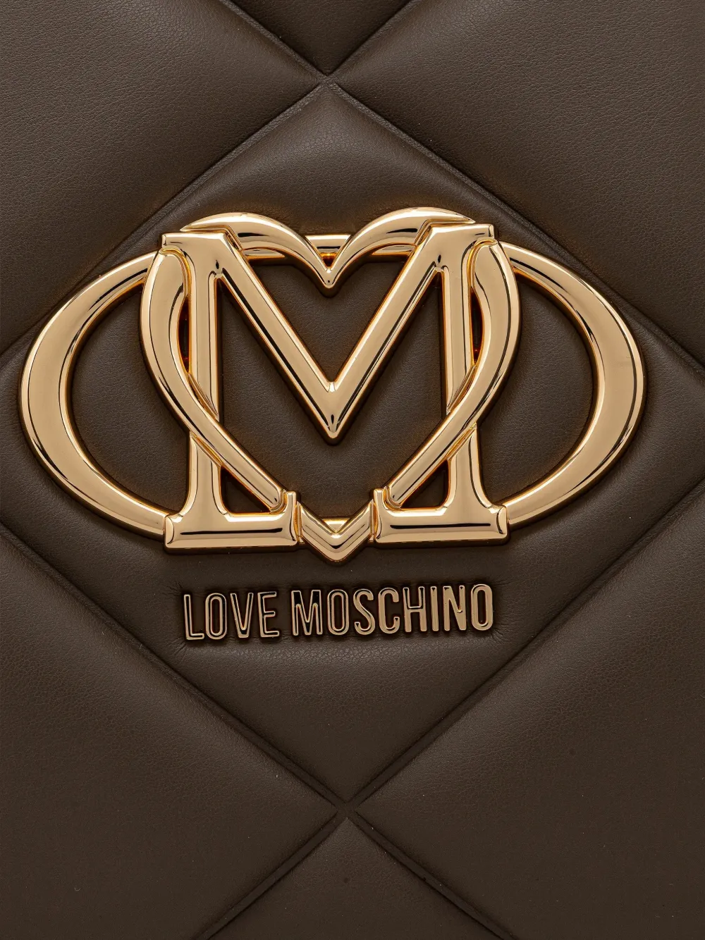 Love Moschino Gewatteerde shopper met logodetail Bruin