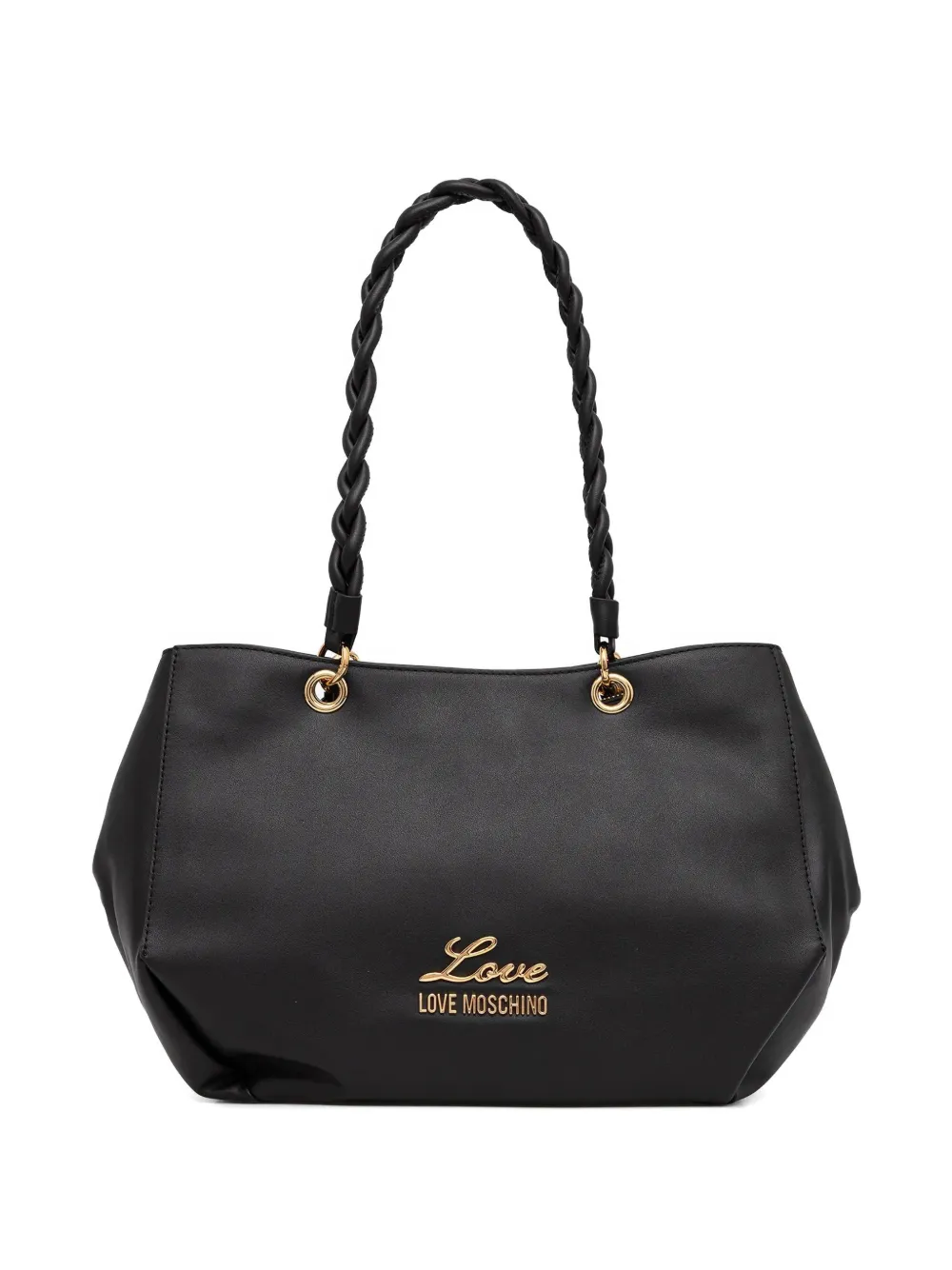 Love Moschino braided-handle tote bag - Nero
