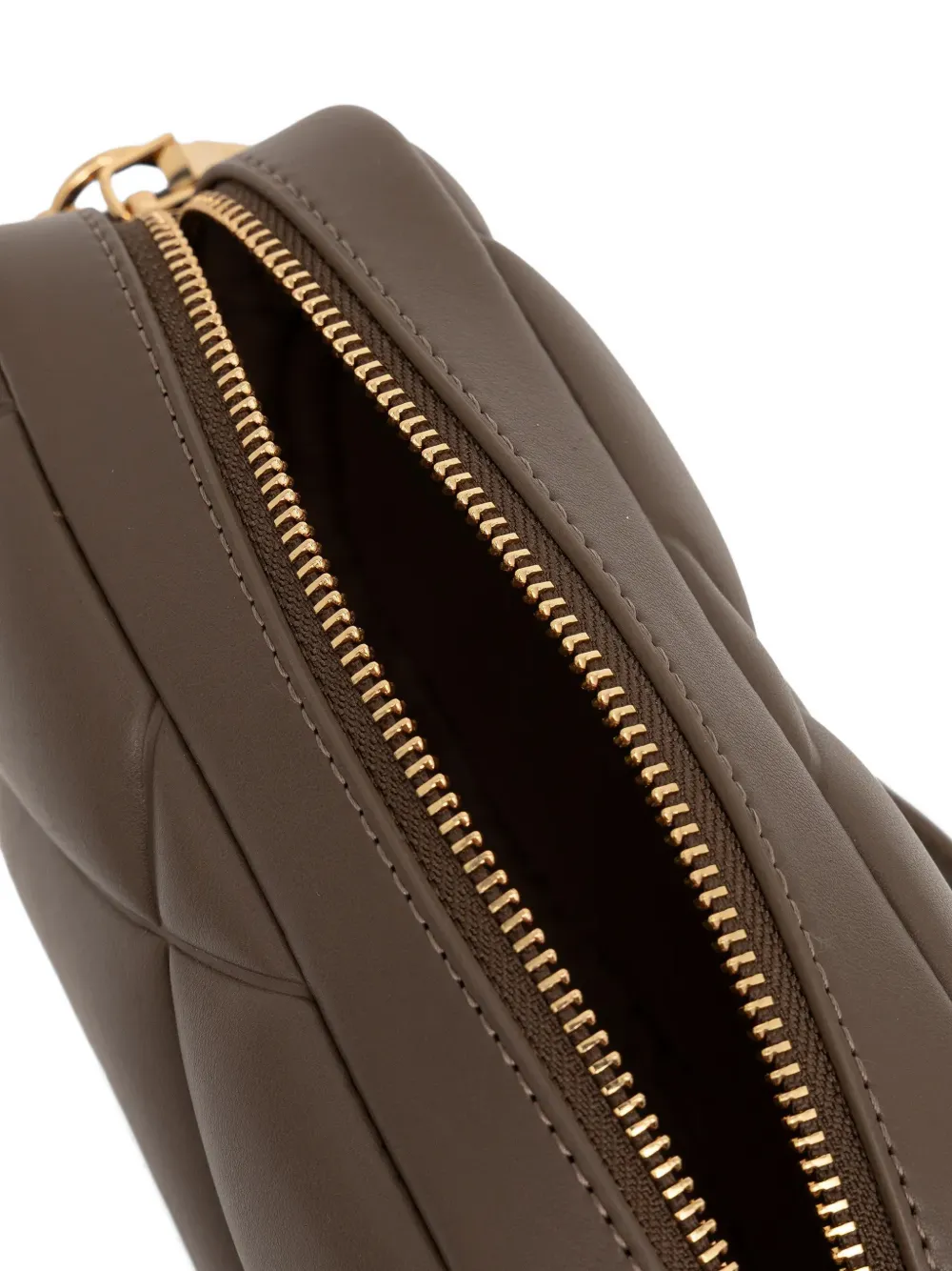Love Moschino Gewatteerde crossbodytas met logodetail Bruin