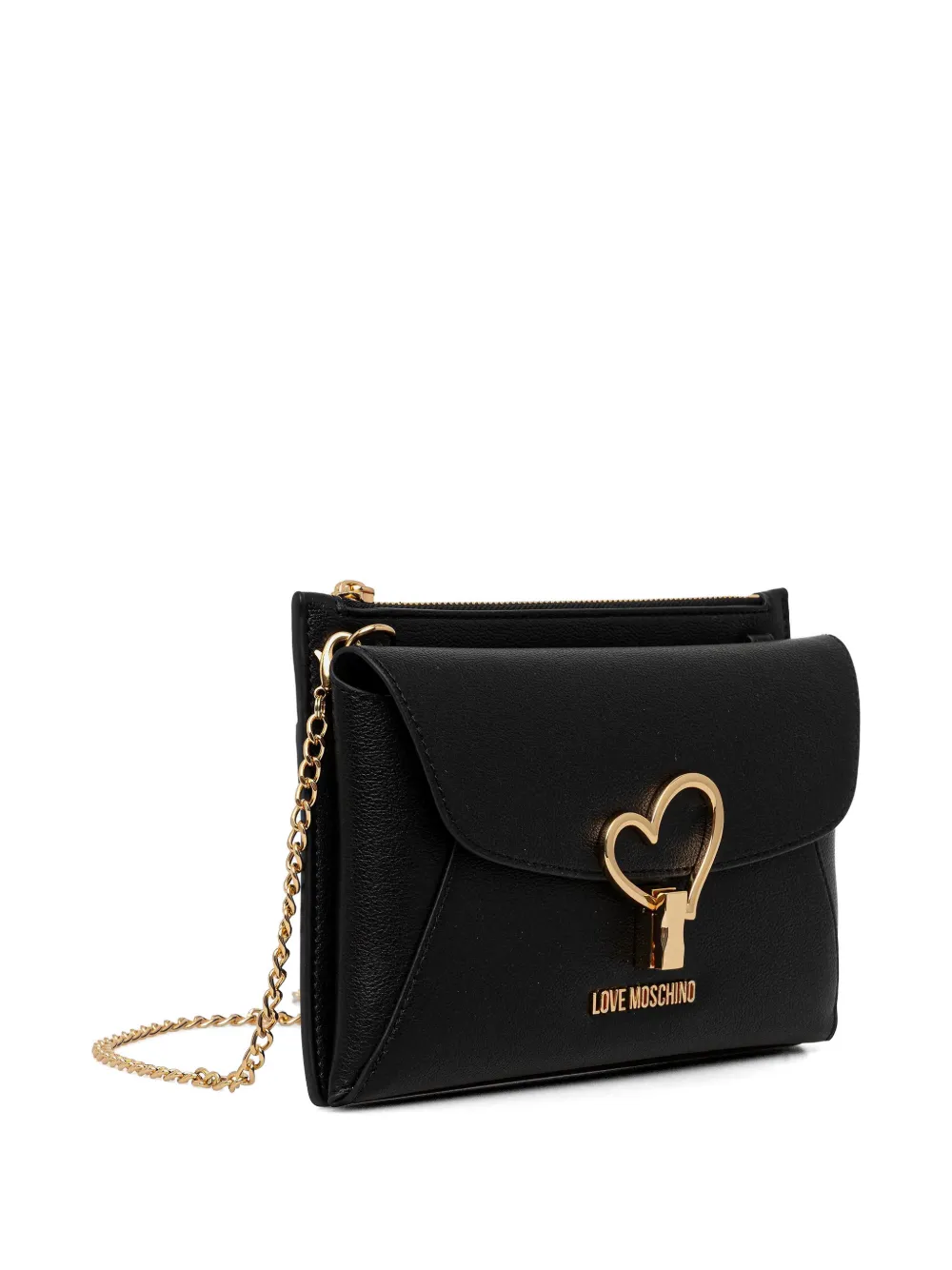 Love Moschino Crossbodytas met hart-applicatie Zwart