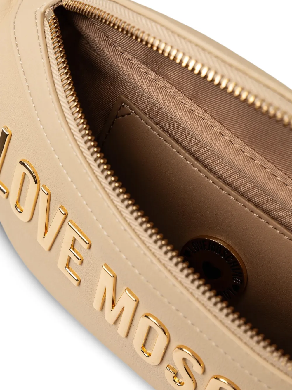 Love Moschino Heuptas met logodetail en gesp Beige