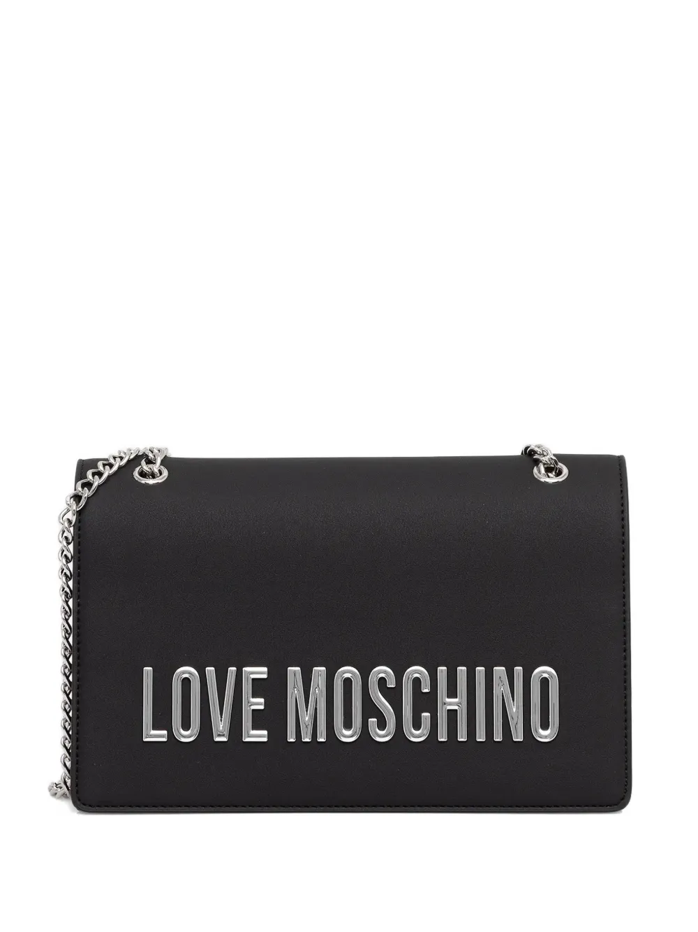 Love Moschino chain-strap logo cross body bag - Nero