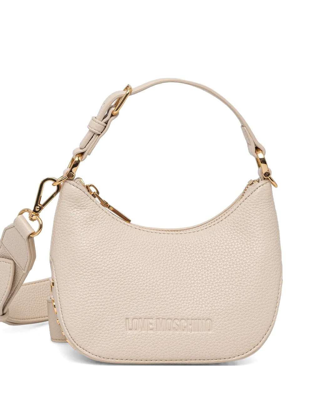 Love Moschino embossed-logo shoulder bag - Toni neutri