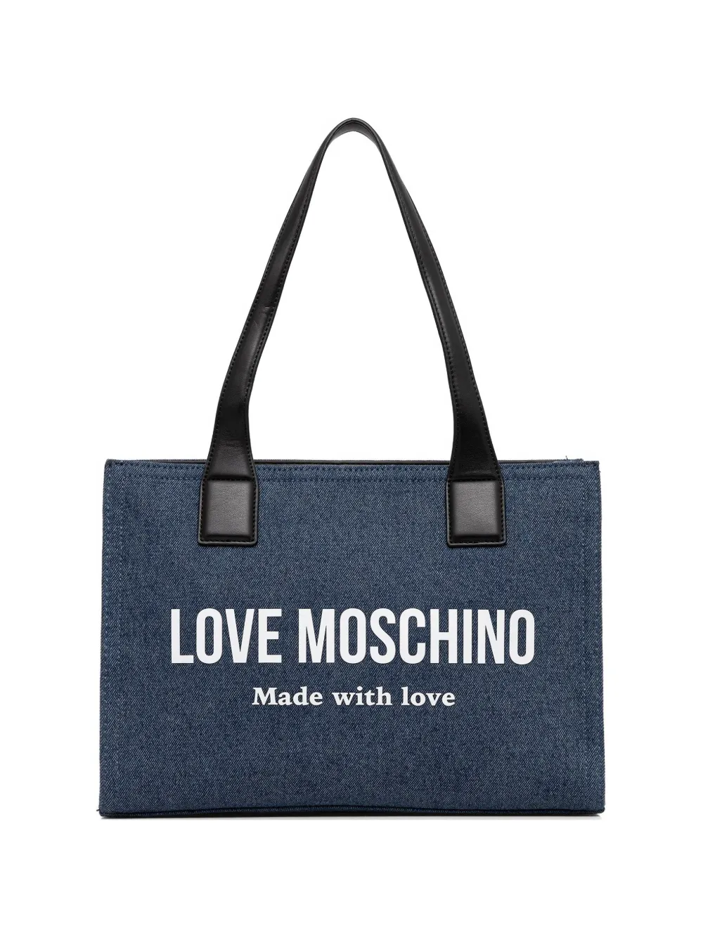 Love Moschino logo-print tote bag - Blu