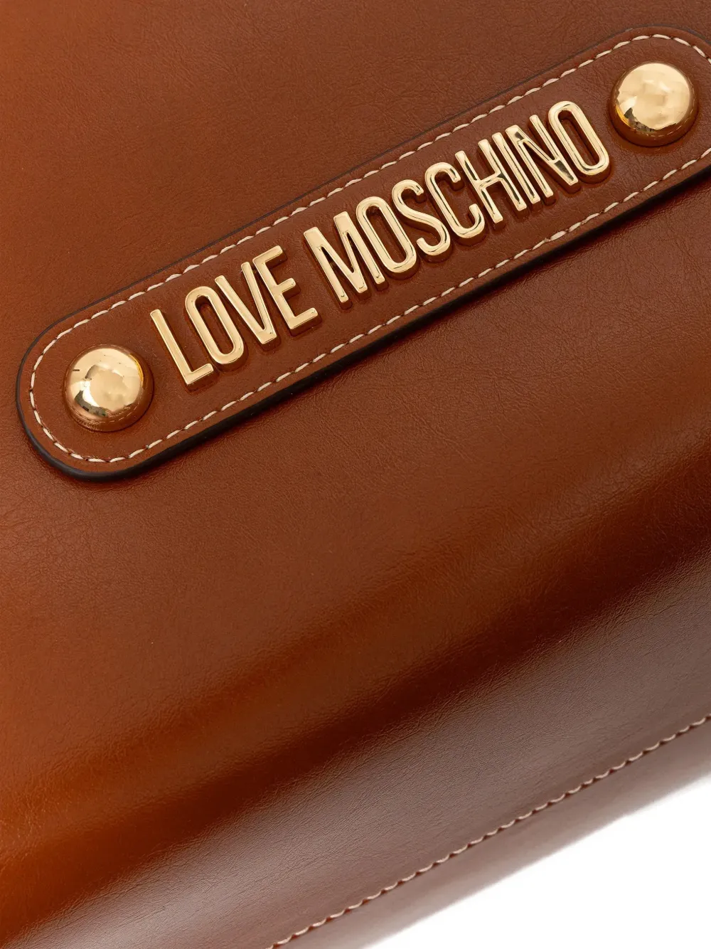 Love Moschino Shopper met logopatch Bruin