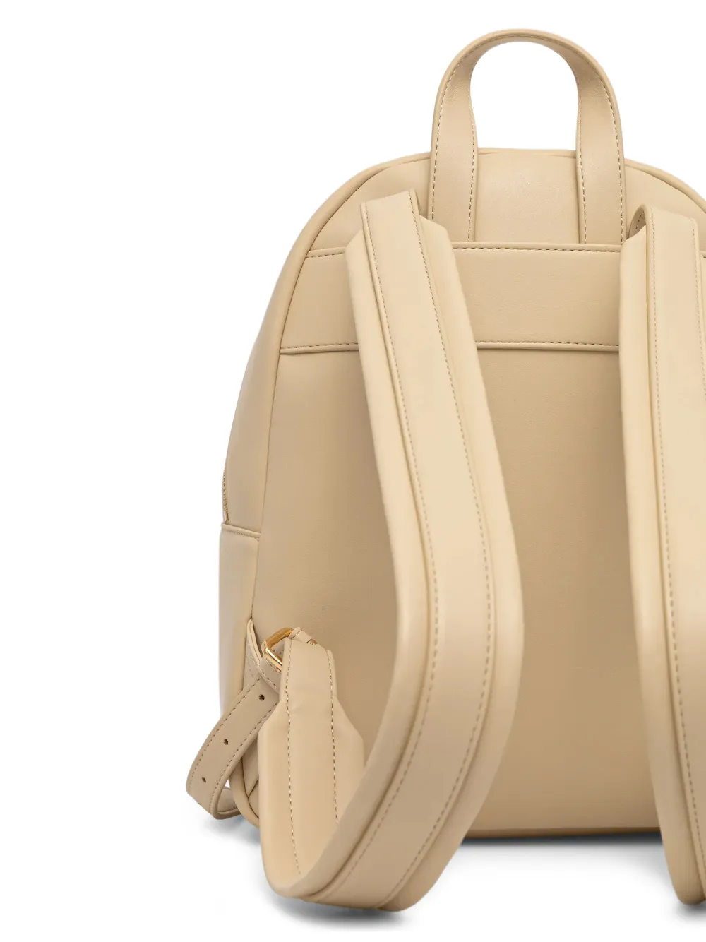 Love Moschino Gewatteerde rugzak met logoplakkaat Beige