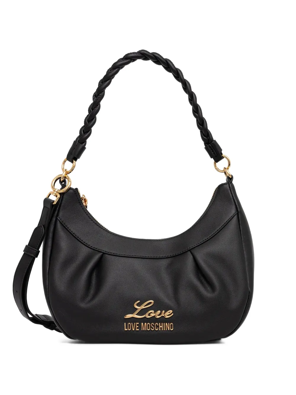 Love Moschino braided-handle tote bag - Nero