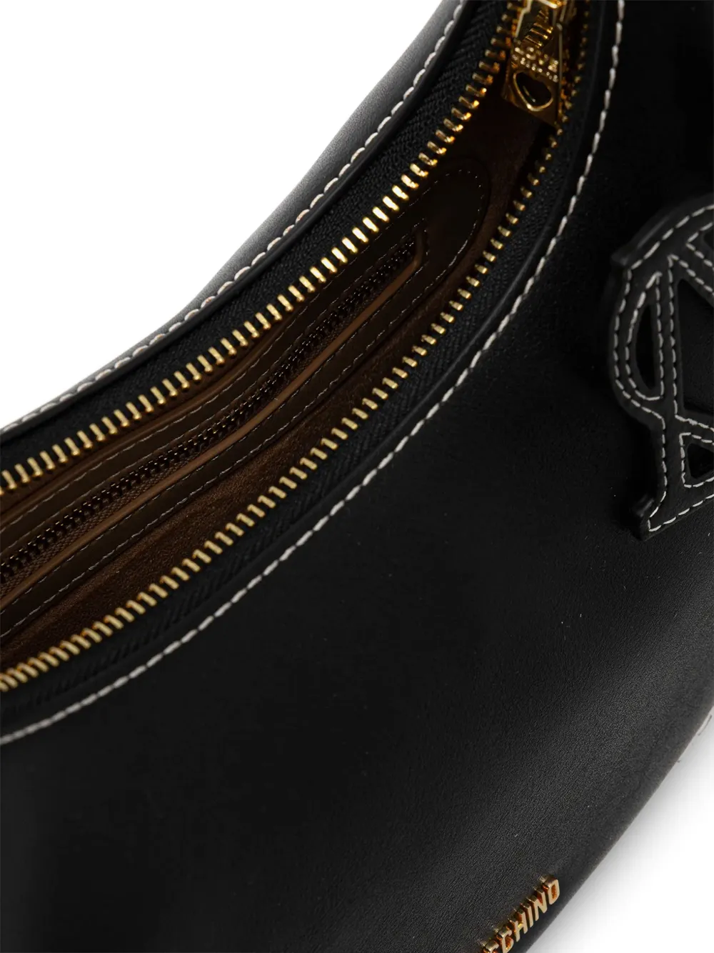 Love Moschino Shopper met logodetail en stiksel Zwart