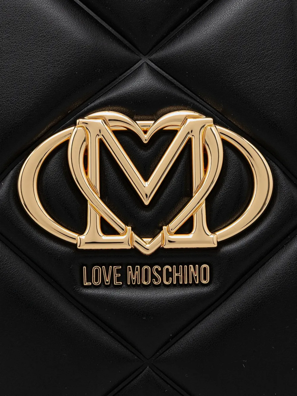 Love Moschino Shopper met logoplakkaat Zwart