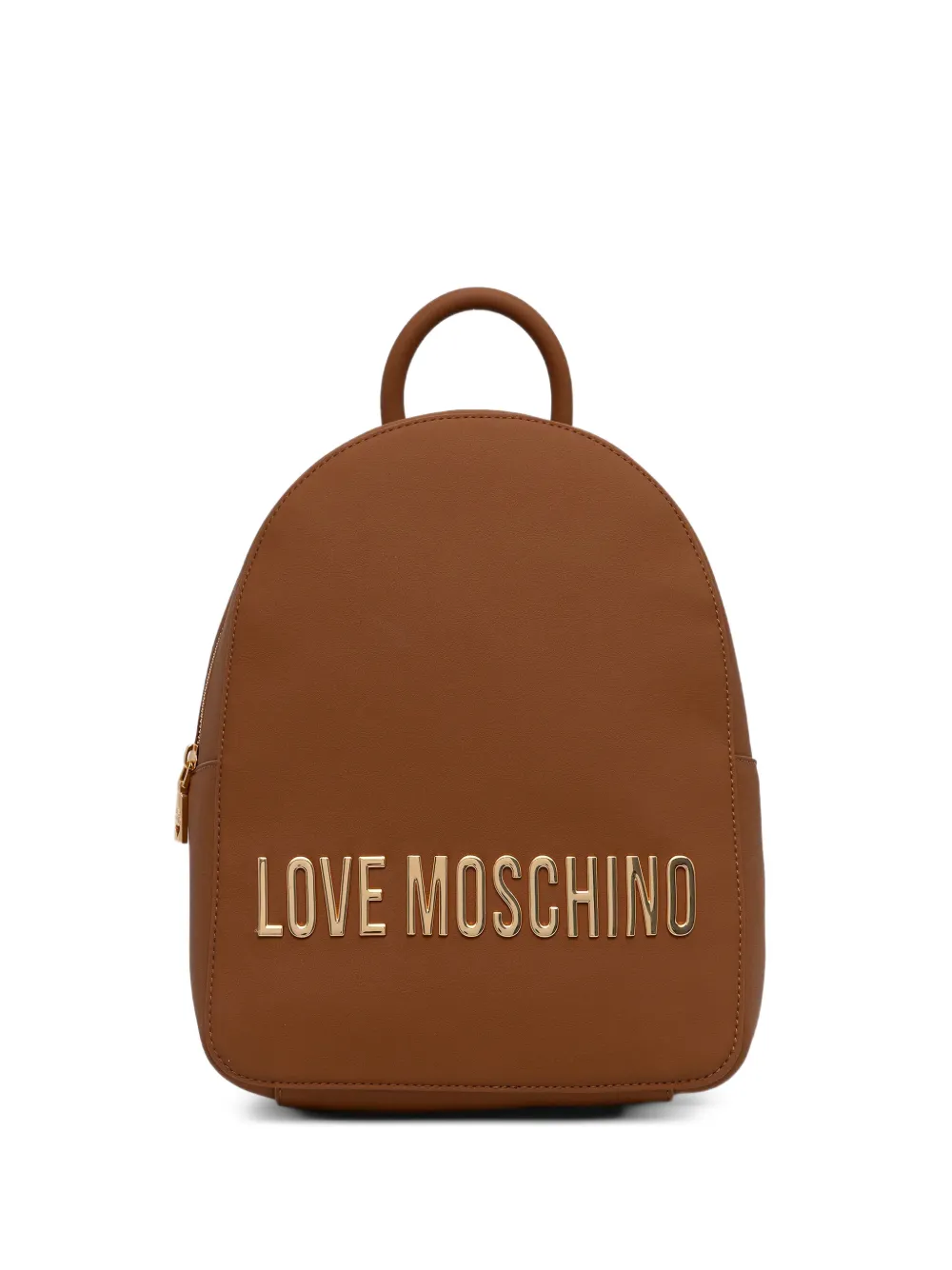 Love Moschino logo-plaque backpack - Marrone