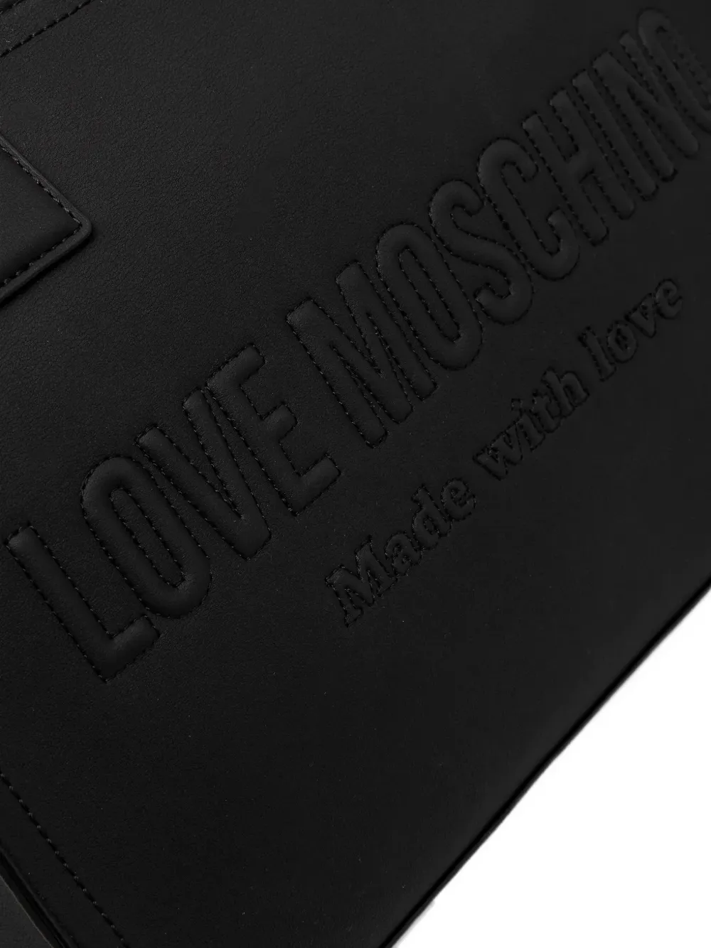Love Moschino Shopper met logo-reliëf Zwart