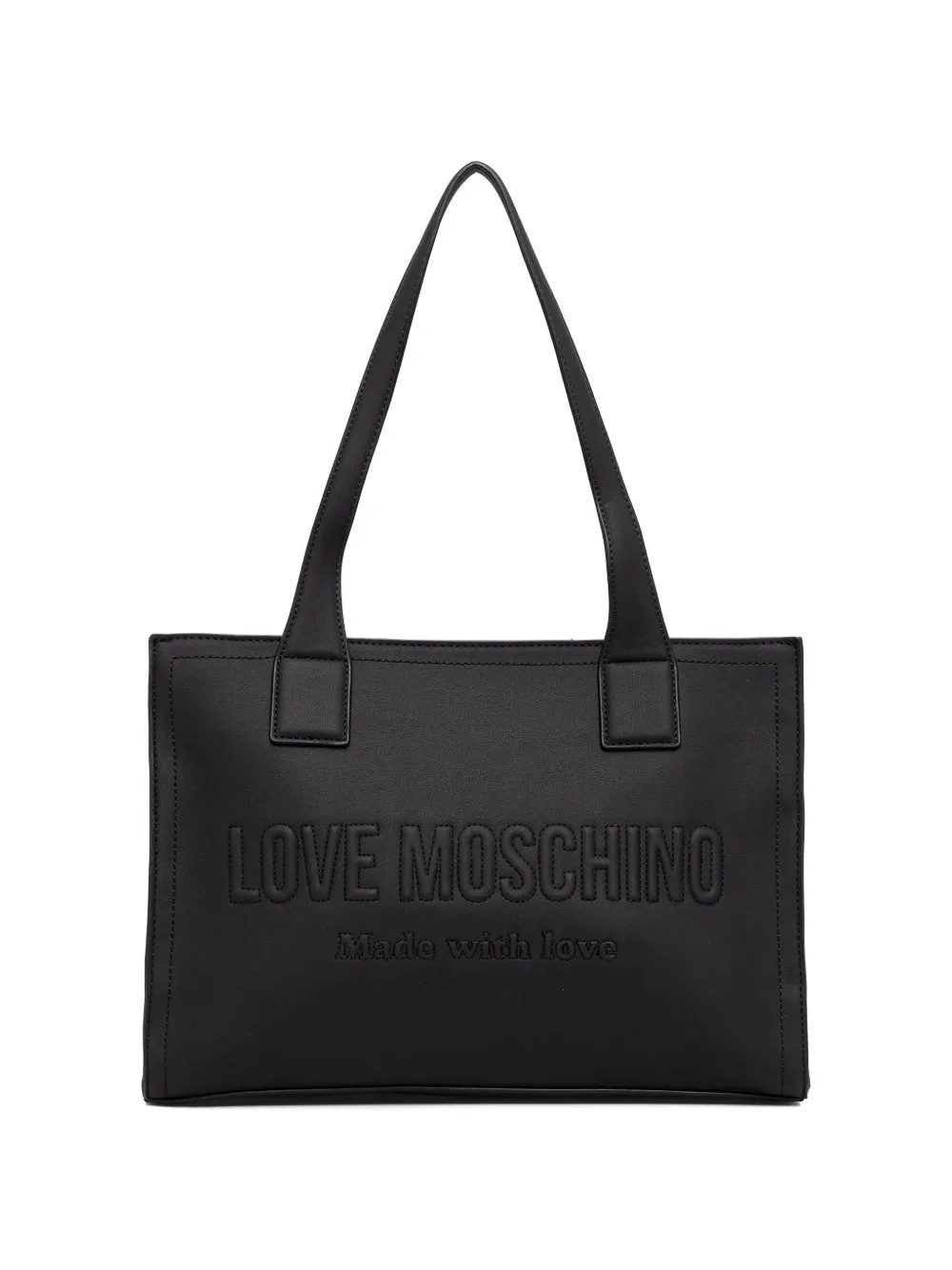 Love Moschino embossed-logo tote bag - Nero