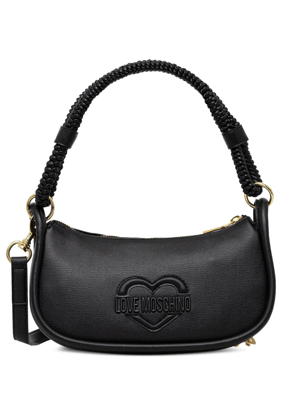 Love Moschino logo-detail braided-handle tote bag - Nero
