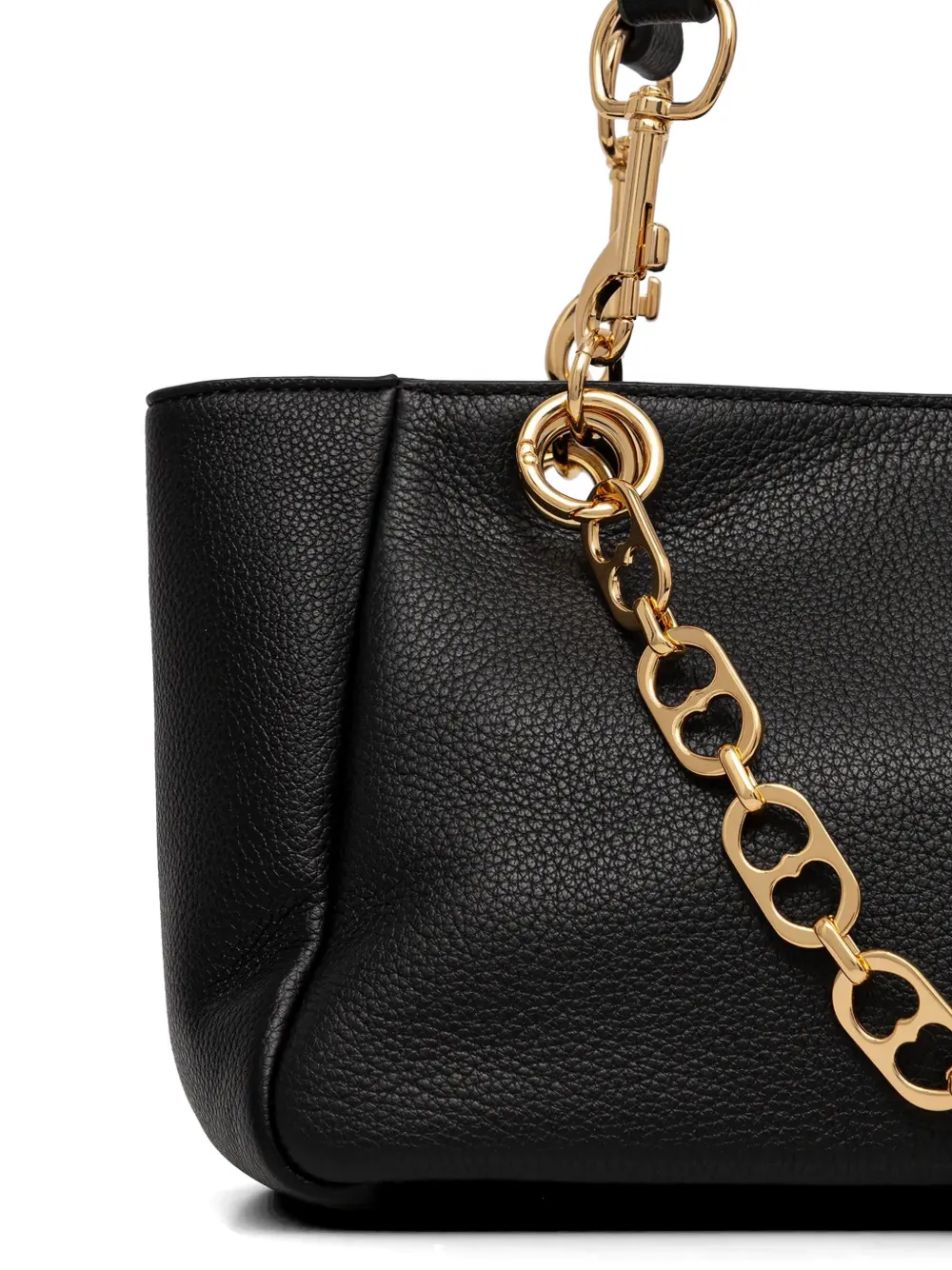 Love Moschino Shopper met logoplakkaat en ketting Zwart