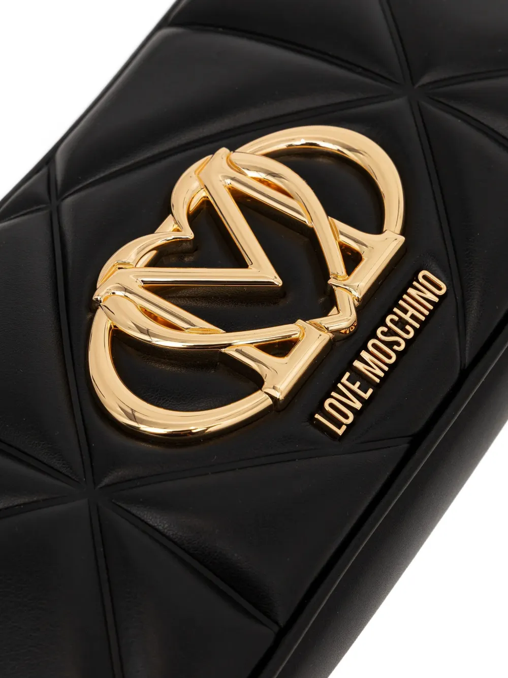 Love Moschino Shopper met logoplakkaat Zwart