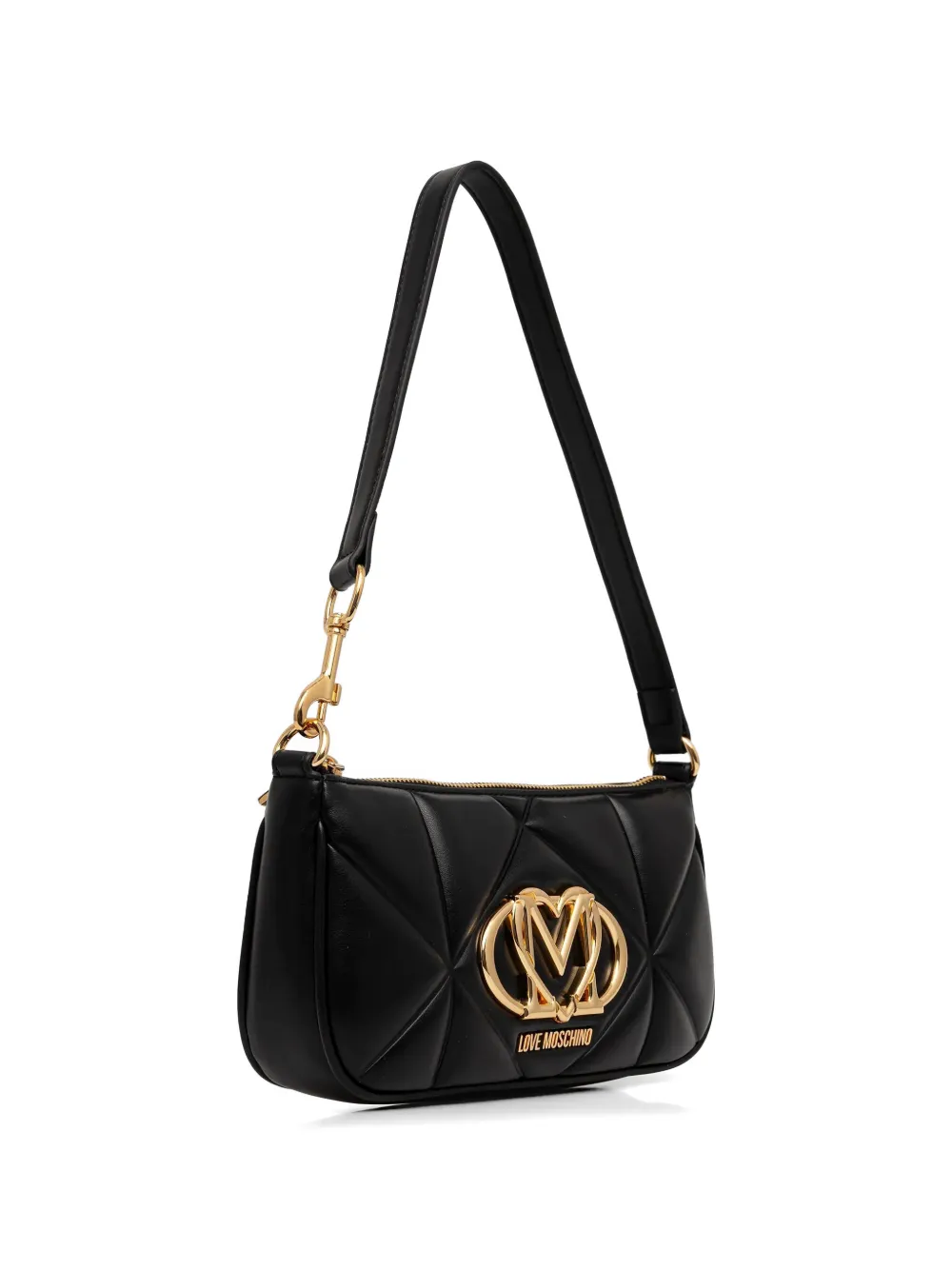 Love Moschino Shopper met logoplakkaat Zwart