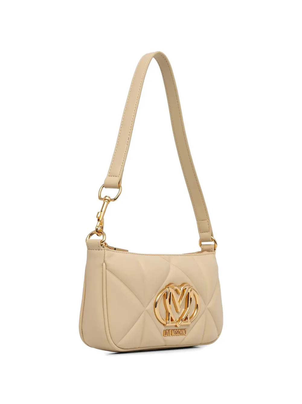 Love Moschino Shopper met logoplakkaat Beige