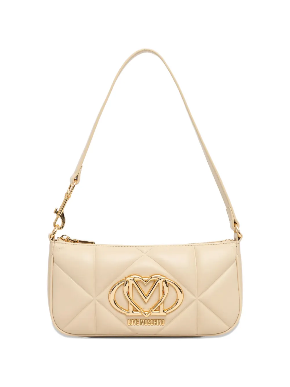 Love Moschino quilted logo-plaque tote bag - Toni neutri
