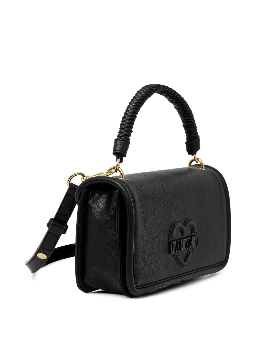 Love Moschino Shopper met gevlochten handvat Zwart