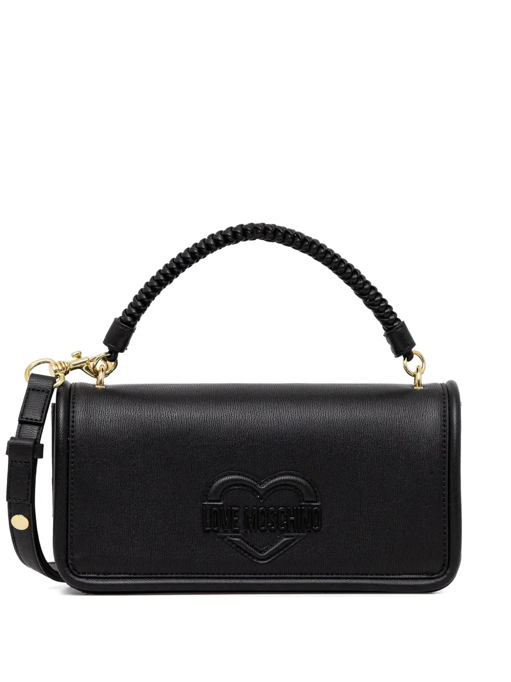 Love Moschino braided-handle tote bag - Nero