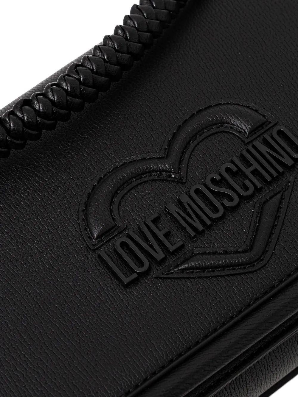 Love Moschino Shopper met gevlochten handvat Zwart