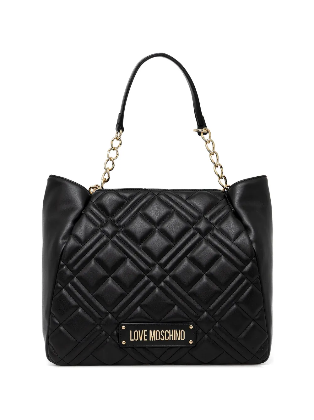 Love Moschino quilted chain tote bag - Nero