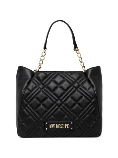 Love Moschino quiltet tote med kæde