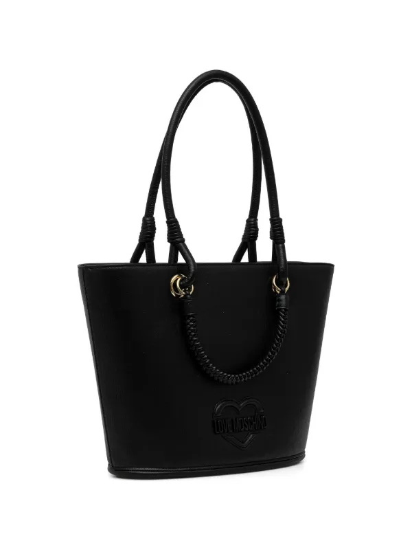 Love Moschino ウーブンハンドル ハンドバッグ | ブラック | FARFETCH JP