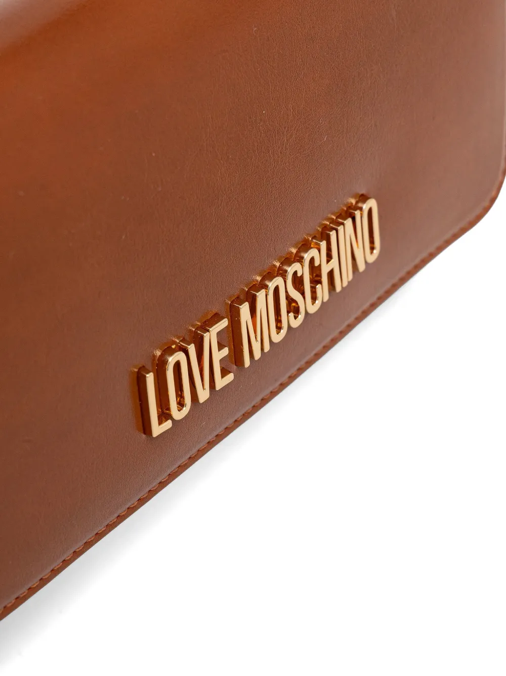 Love Moschino Schoudertas met logoplakkaat Bruin