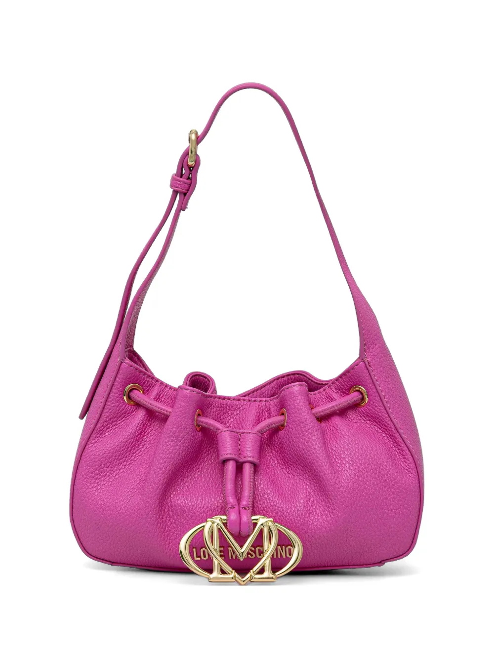 Love Moschino drawstring logo-plaque shoulder bag - Rosa