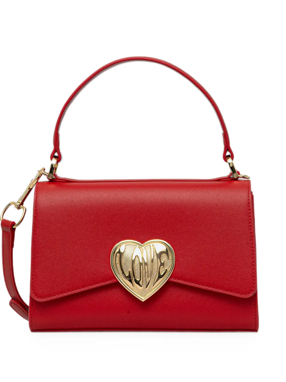 Love Moschino heart-plaque top-handle tote bag - Rosso