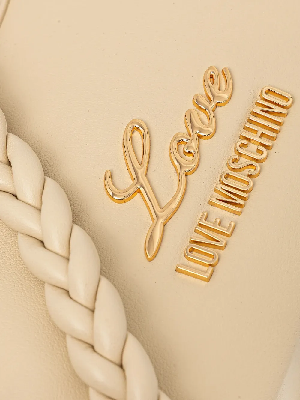 Love Moschino Schoudertas met logo Beige