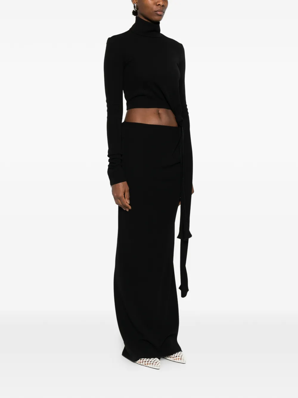 Sportmax Spxscout maxi-jurk met strikdetail Zwart